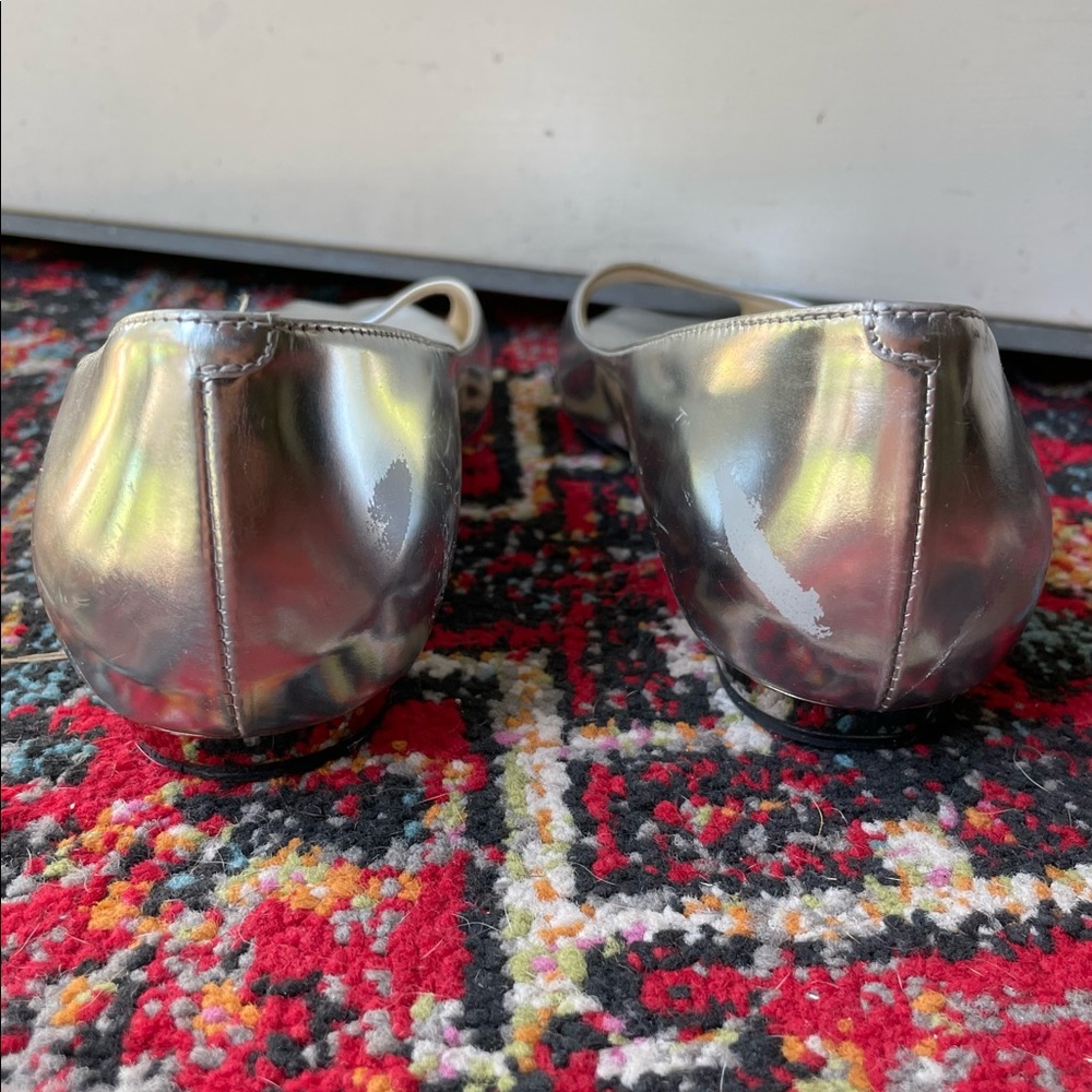 Jimmy Choo Open Toe Silver Flats - image 3